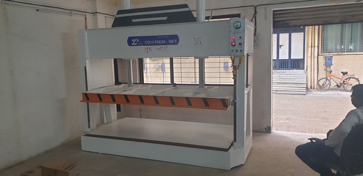 100 tonne Z-Modular cold press at handover.